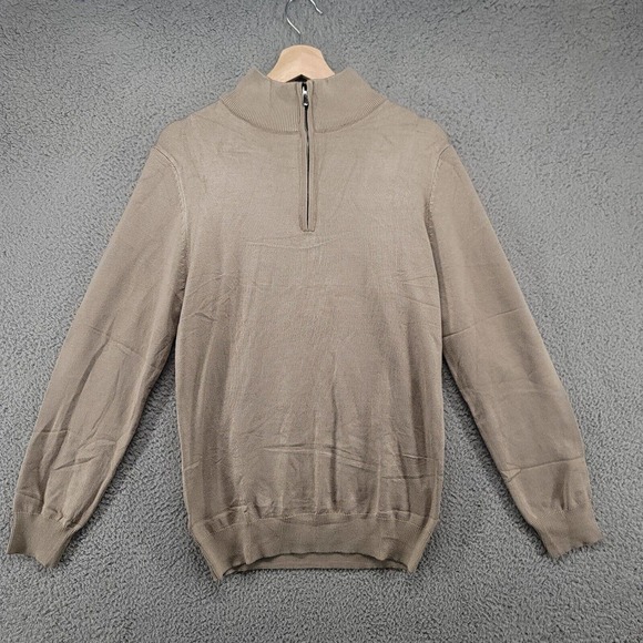Coofandy Other - Coofandy sweater Mens Small Viscose beige sweater 1/4 zip